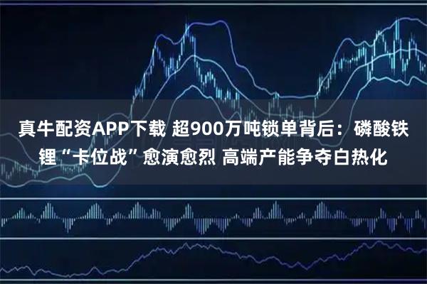 真牛配资APP下载 超900万吨锁单背后：磷酸铁锂“卡位战”愈演愈烈 高端产能争夺白热化